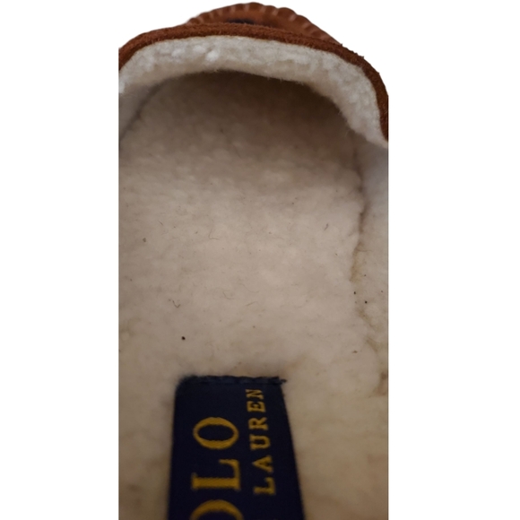 Woman's Slippers POLO RALPH LAUREN Dezi BEAR Moccasin Slipper Size 7 (NWOT?) - Picture 10 of 12